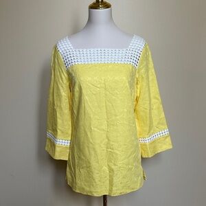 New Classic Lilly Pulitzer Sunny Yellow Tunic with White Details